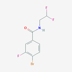 molecular formula C9H7BrF3NO B1382733 4-溴-N-(2,2-二氟乙基)-3-氟苯甲酰胺 CAS No. 1549629-52-8
