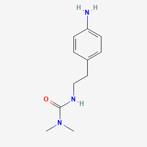 molecular formula C11H17N3O B1382734 1-[2-(4-Aminophenyl)ethyl]-3,3-dimethylurea CAS No. 1506445-81-3