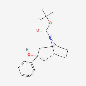 molecular formula C18H25NO3 B1382736 叔丁基-3-羟基-3-苯基-8-氮杂螺[3.2.1]辛烷-8-羧酸酯 CAS No. 1307254-47-2