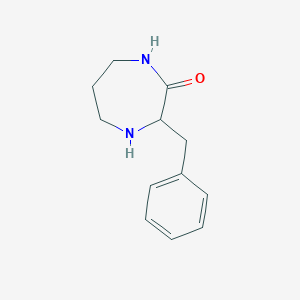 molecular formula C12H16N2O B1382737 3-Benzyl-1,4-diazepan-2-one CAS No. 1540092-08-7