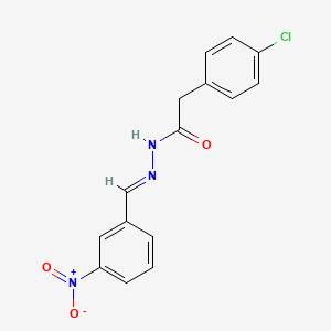 2-(4-chlorophenyl)-N'-[(E)-(3-nitrophenyl)methylidene]acetohydrazide