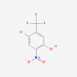 molecular formula C7H3BrF3NO3 B1382743 4-溴-2-硝基-5-(三氟甲基)苯酚 CAS No. 1613719-77-9