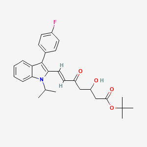 t-Butyl(E)-7-[3-(4-fluorophenyl)-1-(1-methylethyl)-1h-indol-2-yl]-5-hydroxy-3-oxohept-6-enoate