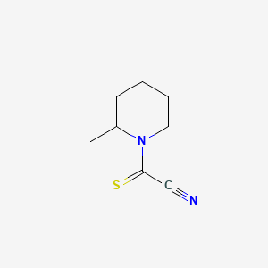 molecular formula C8H12N2S B13827444 2-Methylpiperidine-1-carbothioyl cyanide 