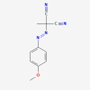 molecular formula C11H10N4O B13827451 Malononitrile, methyl 4-methoxyphenyldiazenyl- CAS No. 74904-96-4