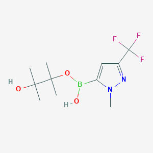 (3-Hydroxy-2,3-dimethylbutan-2-yl)oxy-[2-methyl-5-(trifluoromethyl)pyrazol-3-yl]borinic acid