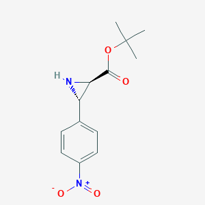 molecular formula C13H16N2O4 B1382748 顺式-叔丁基 3-(4-硝基苯基)氮杂环丙烷-2-羧酸酯 CAS No. 1431364-32-7