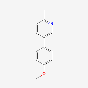 molecular formula C13H13NO B13827544 5-(4-Methoxyphenyl)-2-methylpyridine CAS No. 4467-18-9