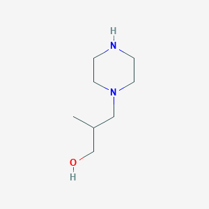 molecular formula C8H18N2O B13827666 2-Methyl-3-piperazin-1-ylpropan-1-ol CAS No. 30249-14-0