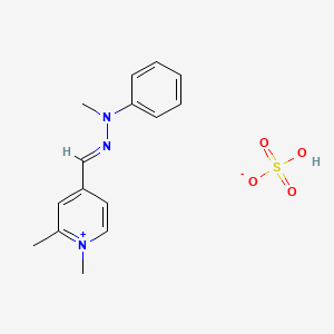 molecular formula C15H19N3O4S B13827693 Methyl 1-methyl-4-[(methylphenylhydrazono)methyl]pyridinium sulphate 