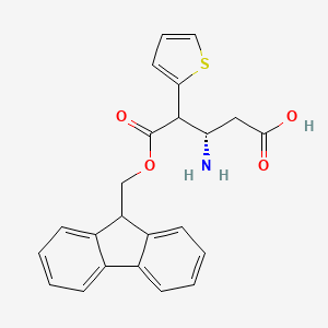 molecular formula C23H21NO4S B13827725 2-Thiophenebutanoicacid,b-[[(9H-fluoren-9-ylmethoxy)carbonyl]amino]-,(bs)- 