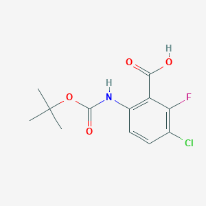 molecular formula C12H13ClFNO4 B1382773 6-叔丁氧羰基氨基-3-氯-2-氟苯甲酸 CAS No. 1357943-15-7