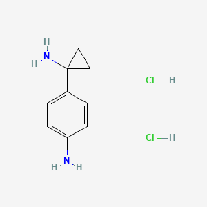 molecular formula C9H14Cl2N2 B1382777 4-(1-Amino-cyclopropyl)-phenylamine dihydrochloride CAS No. 1400999-64-5