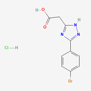molecular formula C10H9BrClN3O2 B1382781 [5-(4-Bromo-phenyl)-4H-[1,2,4]triazol-3-yl]-acetic acid hydrochloride CAS No. 1187933-01-2