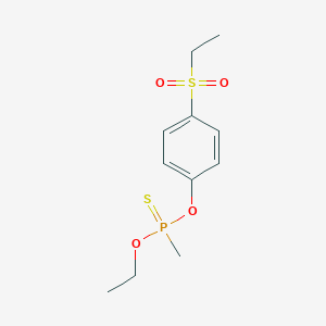 molecular formula C11H17O4PS2 B13827817 O-Ethyl O-(4-(ethylsulfonyl)phenyl) methylphosphonothioate CAS No. 3309-71-5