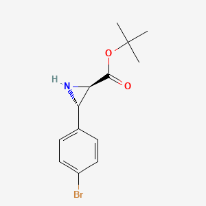 molecular formula C13H16BrNO2 B1382785 cis-Tert-butyl 3-(4-bromophenyl)aziridine-2-carboxylate CAS No. 1431365-58-0