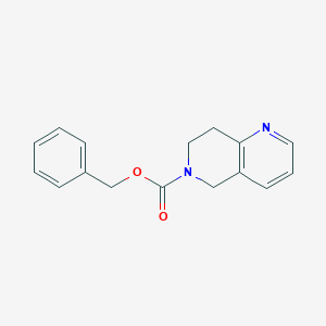 molecular formula C16H16N2O2 B1382789 Benzyl 7,8-dihydro-1,6-naphthyridine-6(5H)-carboxylate CAS No. 1416713-17-1