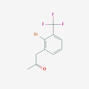 molecular formula C10H8BrF3O B1382792 1-(2-溴-3-(三氟甲基)苯基)丙酮 CAS No. 1806354-40-4