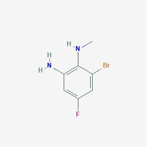 molecular formula C7H8BrFN2 B1382797 6-Bromo-4-fluoro-1-N-methylbenzene-1,2-diamine CAS No. 1845690-62-1