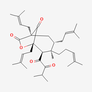 (1R,3S,4R,5R,6S)-4-methyl-1,3,6-tris(3-methylbut-2-enyl)-5-(3-methyl-2-oxobutanoyl)-4-(4-methylpent-3-enyl)-7-oxabicyclo[4.2.1]nonane-8,9-dione