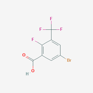 molecular formula C8H3BrF4O2 B1382802 5-Bromo-2-fluoro-3-(trifluoromethyl)benzoic acid CAS No. 1881295-62-0