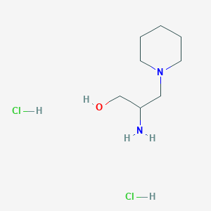 molecular formula C8H20Cl2N2O B1382804 2-Amino-3-(piperidin-1-yl)propan-1-ol dihydrochloride CAS No. 1803605-69-7