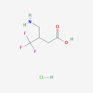 molecular formula C5H9ClF3NO2 B1382814 4-Amino-3-(trifluoromethyl)butanoic acid hydrochloride CAS No. 1803598-91-5