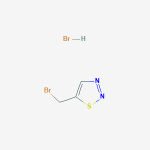 molecular formula C3H4Br2N2S B1382823 5-(溴甲基)-1,2,3-噻二唑盐酸盐 CAS No. 1803604-18-3