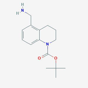 molecular formula C15H22N2O2 B1382825 Tert-butyl 5-(aminomethyl)-1,2,3,4-tetrahydroquinoline-1-carboxylate CAS No. 1803595-39-2