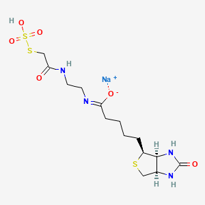 sodium;5-[(3aS,4S,6aR)-2-oxo-1,3,3a,4,6,6a-hexahydrothieno[3,4-d]imidazol-4-yl]-N-[2-[(2-sulfosulfanylacetyl)amino]ethyl]pentanimidate