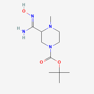 molecular formula C11H22N4O3 B1382836 tert-butyl 3-(N'-hydroxycarbamimidoyl)-4-methylpiperazine-1-carboxylate CAS No. 1807939-16-7