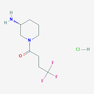 molecular formula C9H16ClF3N2O B1382838 1-[(3R)-3-氨基哌啶-1-基]-4,4,4-三氟丁酮盐酸盐 CAS No. 1807938-63-1