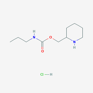 molecular formula C10H21ClN2O2 B1382839 哌啶-2-基甲基 N-丙基氨基甲酸酯盐酸盐 CAS No. 1803562-46-0