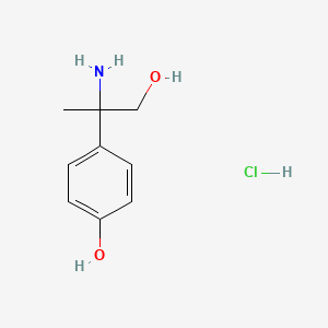 molecular formula C9H14ClNO2 B1382845 盐酸4-(2-氨基-1-羟基丙烷-2-基)苯酚 CAS No. 1803601-19-5