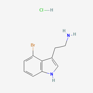 molecular formula C10H12BrClN2 B1382846 2-(4-bromo-1H-indol-3-yl)ethan-1-amine hydrochloride CAS No. 1803607-34-2