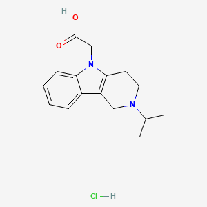 molecular formula C16H21ClN2O2 B1382847 2-[2-(propan-2-yl)-1H,2H,3H,4H,5H-pyrido[4,3-b]indol-5-yl]acetic acid hydrochloride CAS No. 1798760-53-8