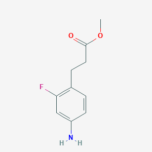 molecular formula C10H12FNO2 B1382849 3-(4-Amino-2-fluoro-phenyl)-propionic acid methyl ester CAS No. 1373223-14-3