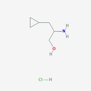 molecular formula C6H14ClNO B1382850 2-Amino-3-cyclopropylpropan-1-ol hydrochloride CAS No. 1379954-21-8