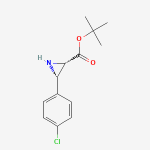 molecular formula C13H16ClNO2 B1382854 trans-Tert-butyl 3-(4-chlorophenyl)aziridine-2-carboxylate CAS No. 1416307-75-9