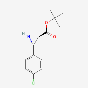 molecular formula C13H16ClNO2 B1382855 cis-Tert-butyl 3-(4-chlorophenyl)aziridine-2-carboxylate CAS No. 1431364-55-4