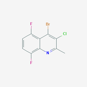 molecular formula C10H5BrClF2N B1382860 4-Bromo-3-chloro-5,8-difluoro-2-methylquinoline CAS No. 1333252-68-8
