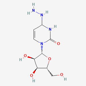 molecular formula C9H16N4O5 B13828613 1-[(2R,3R,4S,5R)-3,4-dihydroxy-5-(hydroxymethyl)tetrahydrofuran-2-yl]-4-hydrazino-pyrimidin-2-one 