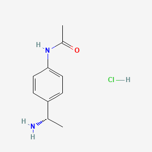 molecular formula C10H15ClN2O B1382863 (S)-N-[4-(1-Amino-ethyl)-phenyl]-acetamide hydrochloride CAS No. 1414960-59-0