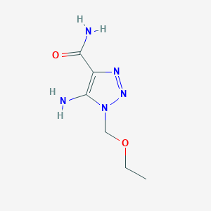 molecular formula C6H11N5O2 B1382868 5-amino-1-(ethoxymethyl)-1H-1,2,3-triazole-4-carboxamide CAS No. 1803593-02-3