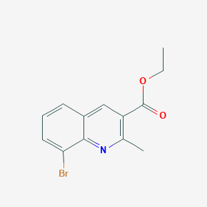 molecular formula C13H12BrNO2 B1382875 8-Bromo-2-methylquinoline-3-carboxylic acid ethyl ester CAS No. 1333255-21-2