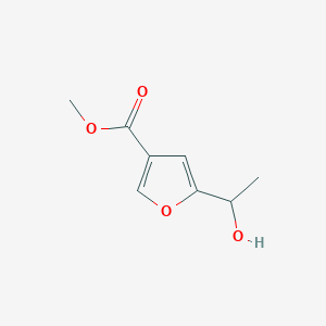 molecular formula C8H10O4 B1382877 Methyl 5-(1-hydroxyethyl)furan-3-carboxylate CAS No. 1803605-59-5