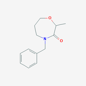 molecular formula C13H17NO2 B1382879 4-Benzyl-2-methyl-1,4-oxazepan-3-one CAS No. 1803590-54-6