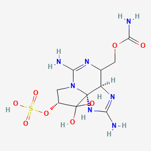 [(3aR,9R,10aS)-2,6-diamino-10,10-dihydroxy-9-sulfooxy-3a,4,8,9-tetrahydro-1H-pyrrolo[1,2-c]purin-4-yl]methyl carbamate