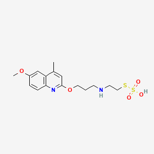 S-2-((3-(6-Methoxy-4-methyl-2-quinolyloxy)propyl)amino)ethyl hydrogen thiosulfate