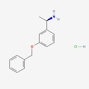 molecular formula C15H18ClNO B1382887 (1R)-1-[3-(苯氧基)苯基]乙胺盐酸盐 CAS No. 1391553-17-5